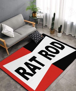 Rat Rod Area Rug for Garage Decoration