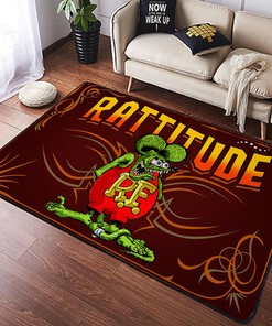 Rattitude Rat Fink Rug Hot Rod Rug for Garage