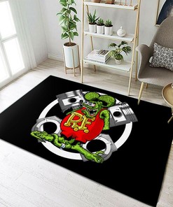 Rev Up Your Space with the Car Engine Rat Fink Rug - Perfect for Auto Enthusiasts