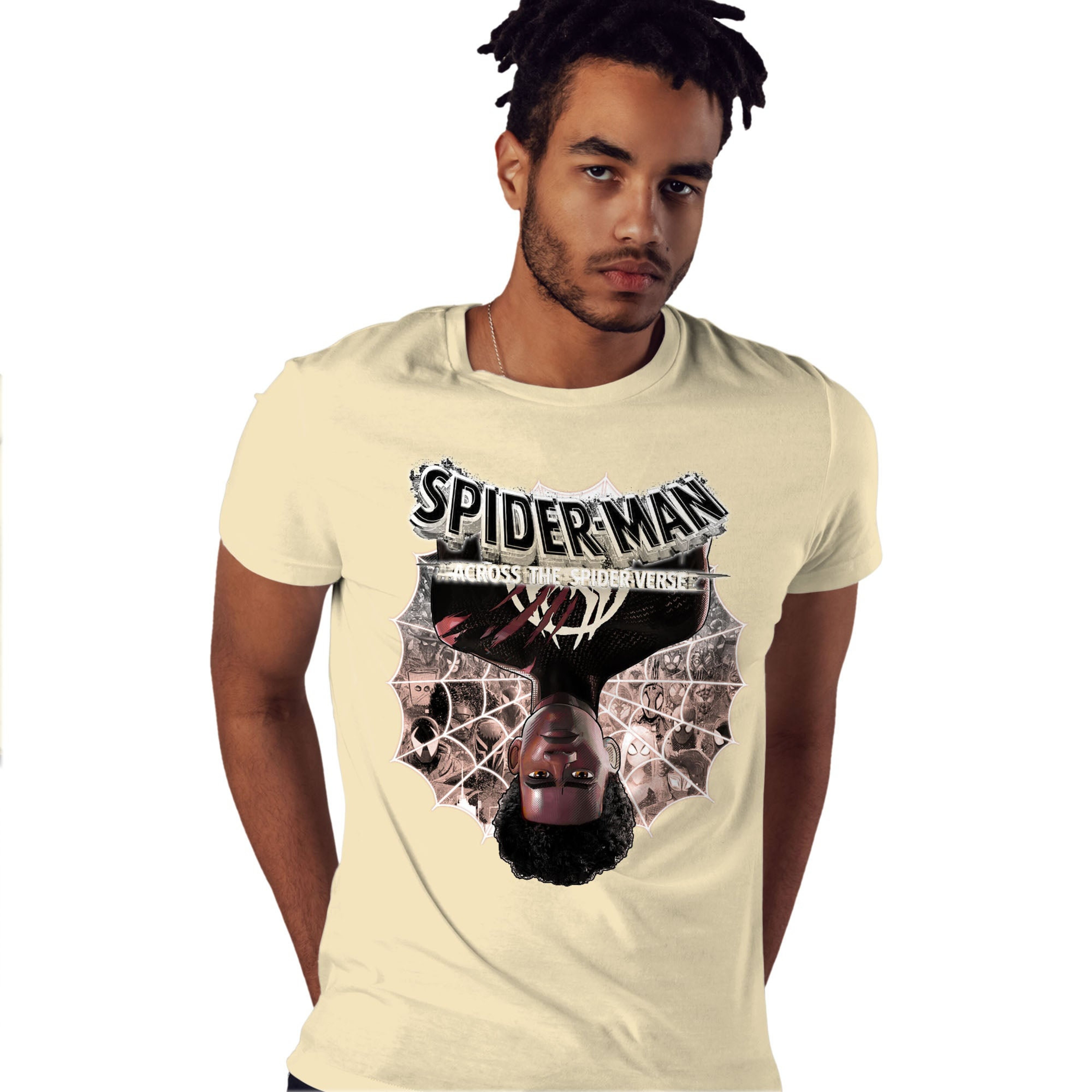 Reverse Spiderman Shirt Match Jordan 1 OG Washed Pink Shirt In Color Nature