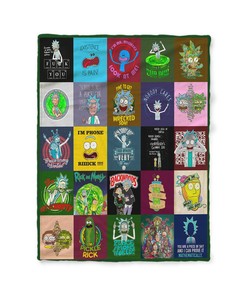 Rick And Morty Quilt Blanket for Fan Lover