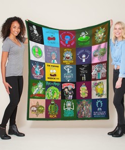 Rick And Morty Quilt Blanket for Fan Lover
