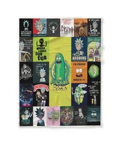Rick And Morty Quotes Quilt Blanket - Must-have for Rick and Morty Fans
