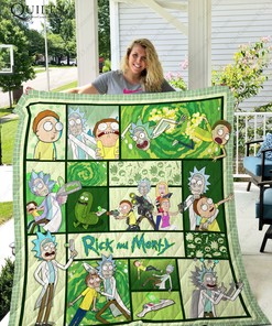 Rick and Morty 3D Quilt Blanket