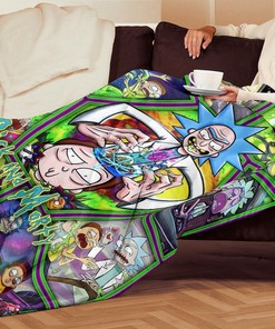 Rick and Morty Birthday Kid Gift - Custom Photo Blanket for Fans of Blues Clues