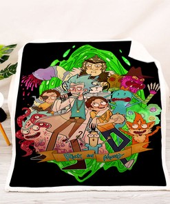 Rick and Morty Blanket for Men and Boys - Ideal for Home Decoration