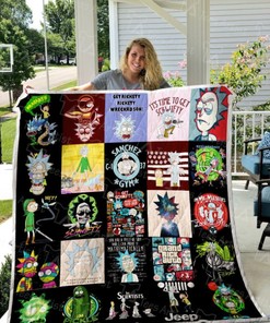 Rick and Morty Featuring Dynamic Duo Blanket - Ideal for Home Decoration and Picnics