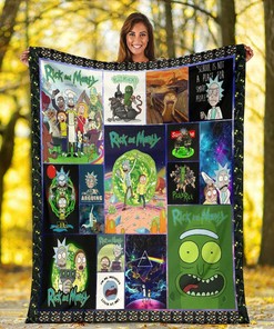 Rick and Morty Fleece Sherpa Blanket - Perfect Gift for Cartoon Fans
