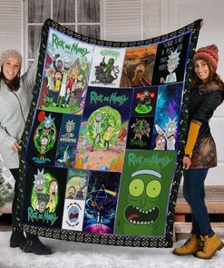 Rick and Morty Fleece Sherpa Blanket - Perfect Gift for Cartoon Fans