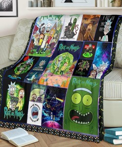 Rick and Morty Fleece Sherpa Blanket - Perfect Gift for Cartoon Fans