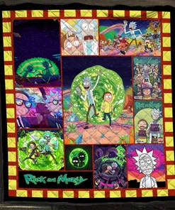 Rick and Morty Quilt Blanket - Perfect Gift for Movie Character Lovers and Cartoon Fans