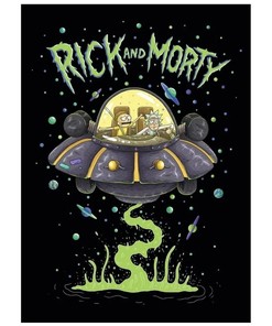 Rick and Morty Spaceship Fleece Blanket - Perfect for Home Decor and Picnics