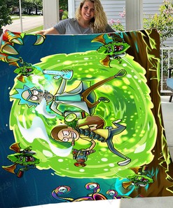 Rick and Morty in Another Dimension Blanket - Ideal for Home Decoration and Picnics