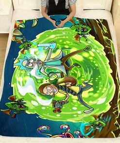 Rick and Morty in Another Dimension Blanket - Ideal for Home Decoration and Picnics