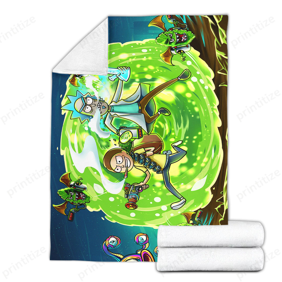 Rick and Morty in Another Dimension Blanket - Ideal for Home Decoration and Picnics