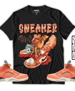 SNEAKER Girl Money Drip Unisex Sneaker Shirt Match Crimson Bliss 5s Tee, Jordan 5 DJ Khaled Crimson Bliss T-Shirt, Hoodie, Sweatshirt