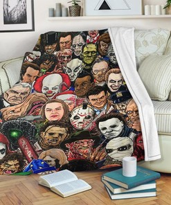 Scary Movie Blanket - Movie Character Blanket Gift - Halloween Decor