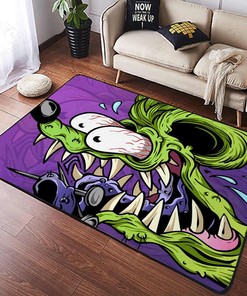 Scary Rat Fink Rug Hot Rod Rug for Garage
