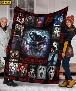 Scream Movies Blanket - Horror Movies Watching - Ghost Face Blanket - Serial Killers Custom Name