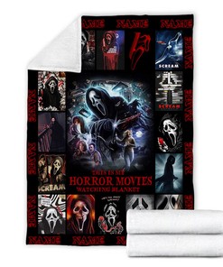 Scream Movies Blanket - Horror Movies Watching - Ghost Face Blanket - Serial Killers Custom Name