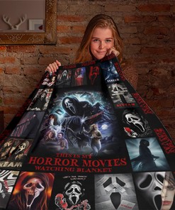 Scream Movies Blanket - Horror Movies Watching - Ghost Face Blanket - Serial Killers Custom Name