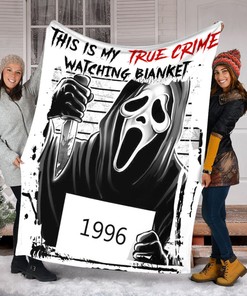Scream Movies Blanket - True Crime Watching - Ghost Face Mugshot - Serial Killers