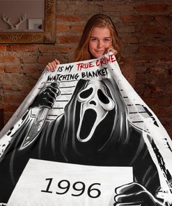 Scream Movies Blanket - True Crime Watching - Ghost Face Mugshot - Serial Killers