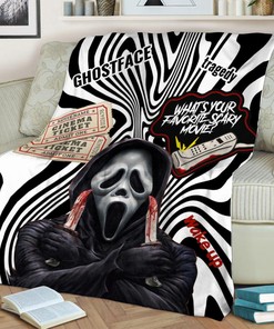 Scream Movies Halloween Blanket - Ghost Face Blanket - What's Your Favorite Scary Movie