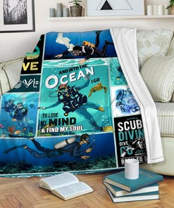Scuba Diving Adventure Quilt Blanket - Great Gift for Diving Enthusiasts