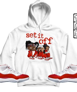 Set It Off Unisex Sneaker Shirt Match Cherry 11s Tee, Jordan 11 Retro Cherry T-Shirt, Hoodie, Sweatshirt