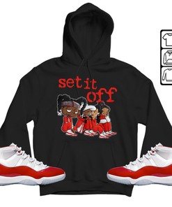 Set It Off Unisex Sneaker Shirt Match Cherry 11s Tee, Jordan 11 Retro Cherry T-Shirt, Hoodie, Sweatshirt