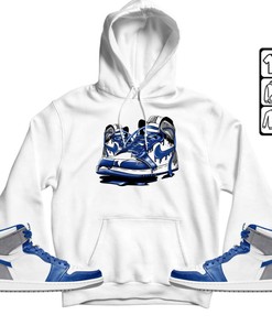 Shoe Dripping Unisex Sneaker Shirt Match True Blue 1s Tee, Jordan 1 High OG True Blue T-Shirt, Hoodie, Sweatshirt