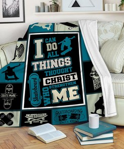 Skateboarding Lover Quilt Blanket, Perfect Anniversary Gift