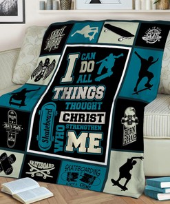Skateboarding Lover Quilt Blanket, Perfect Anniversary Gift