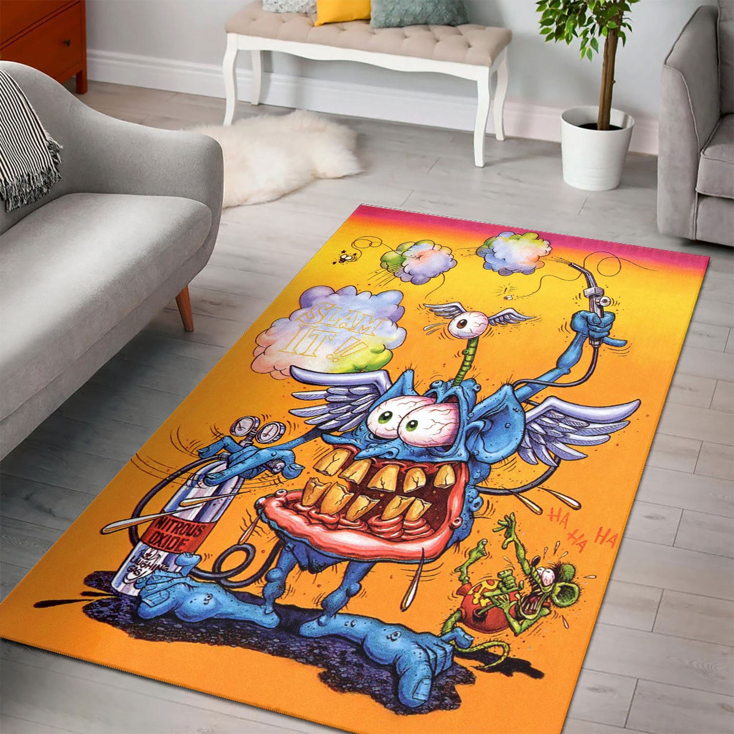 Slam It with Attitude! Rat Fink Rug - Add Some Edginess to Any Room