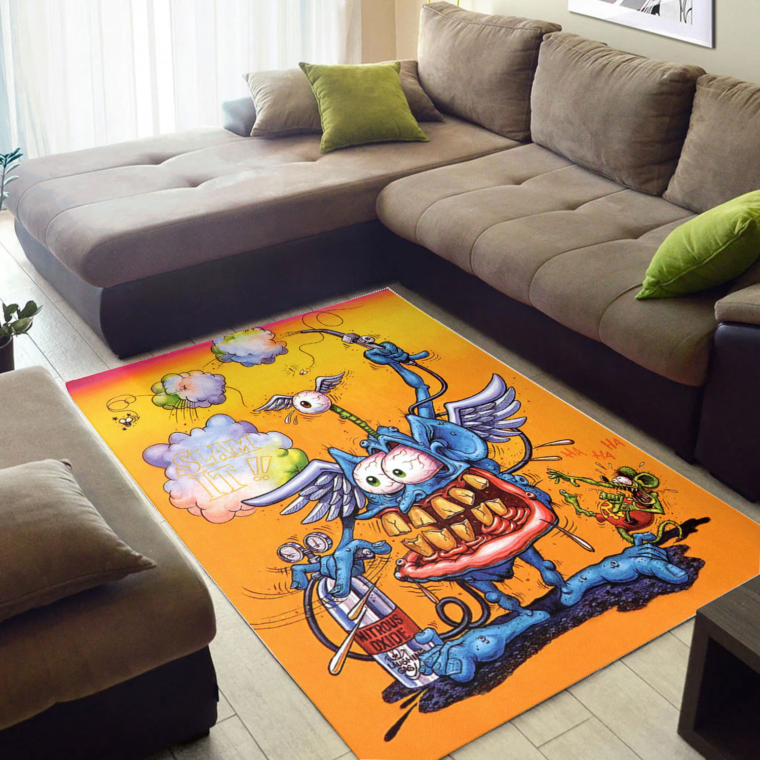 Slam It with Attitude! Rat Fink Rug - Add Some Edginess to Any Room