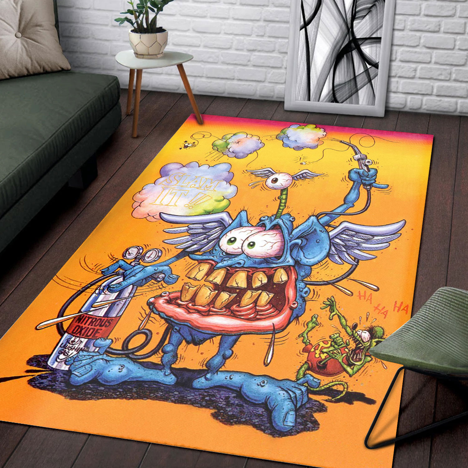 Slam It with Attitude! Rat Fink Rug - Add Some Edginess to Any Room