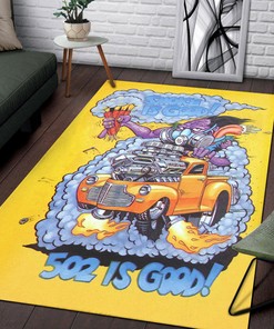 Smoke Is Good - Rat Fink Rug for Smokin' Hot Style