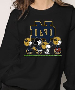 Snoopy The Peanuts Cheer For The Notre Dame Fighting Irish NCAA Tee