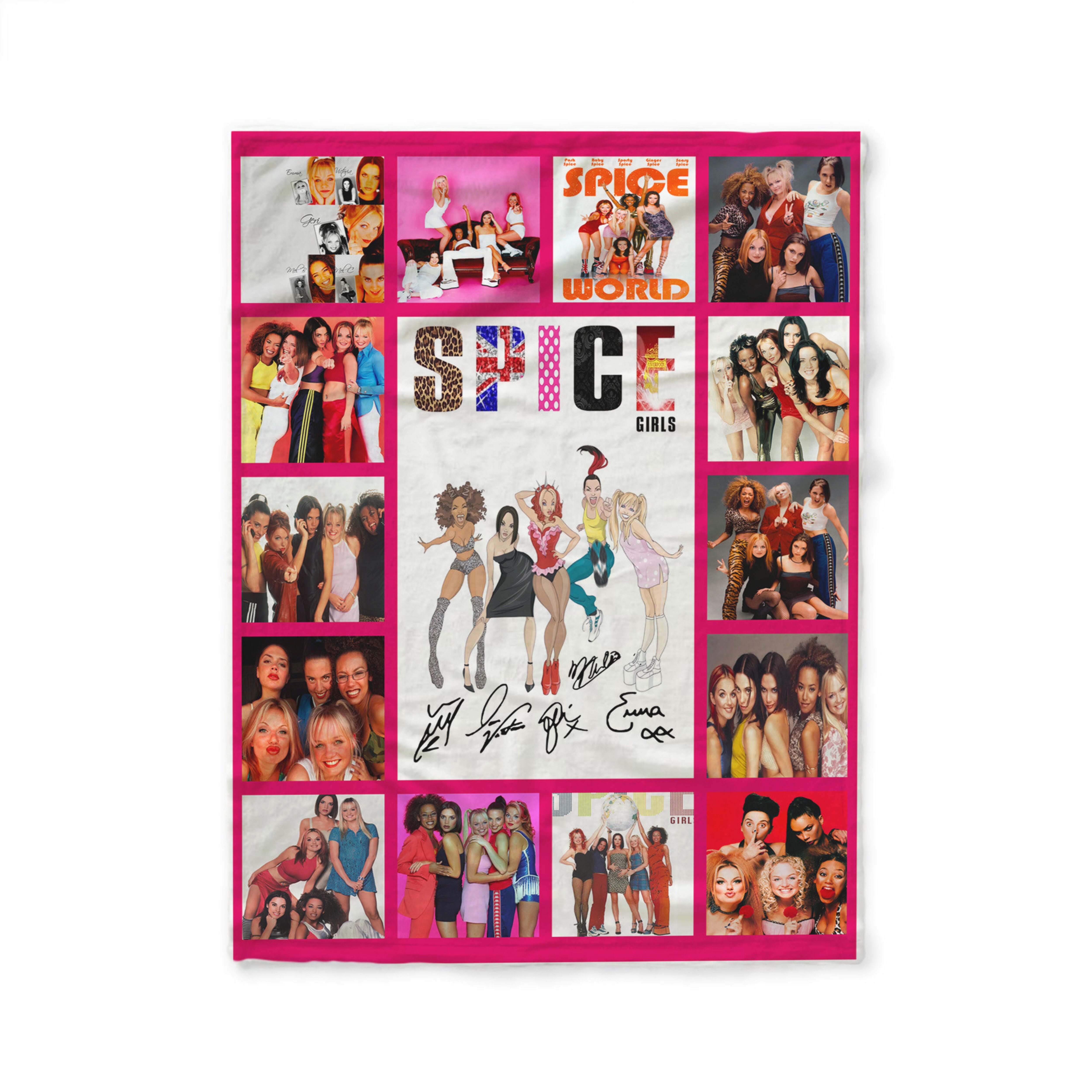 Spice Girl Albums Quilt Blanket, Perfect Gift for Spice Girl Fans, Ideal for Home Decoration