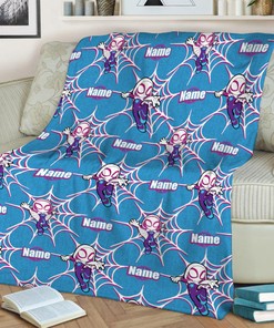 Spider Gwen Custom Name Quilt Blanket - Amazing Gift for Girls/Boys and Spider Gwen Fans