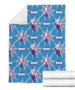 Spider Gwen Custom Name Quilt Blanket - Amazing Gift for Girls/Boys and Spider Gwen Fans