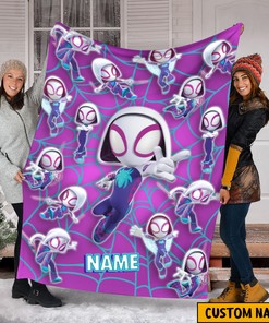 Spider Gwen Custom Name Quilt Blanket - Amazing Gift for Spider Gwen Fans