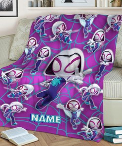 Spider Gwen Custom Name Quilt Blanket - Amazing Gift for Spider Gwen Fans