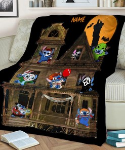 Stitch Cosplay Horror Characters Blanket - Halloween Movies Trick Or Treat - Custom Name