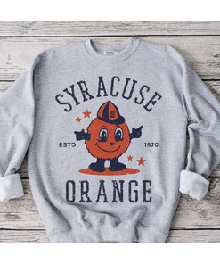 Syracuse Orange Mascot T-Shirt Sweatshirt Hoodie for NCAA Fans