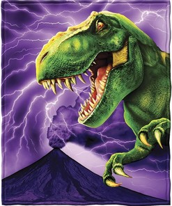 T-Rex Fleece Blanket for Bed, Dinosaur Blanket for Boys, Men, Unisex and Kids