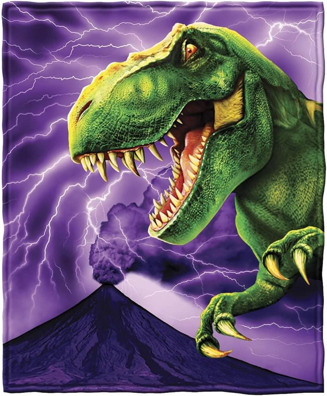 T-Rex Fleece Blanket for Bed, Dinosaur Blanket for Boys, Men, Unisex and Kids