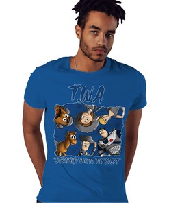 TWA Toys Shirt Match Jordan 1 High OG True Blue Shirt In Color Royal