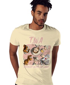 TWA Toys Shirt Match Jordan 1 OG Washed Pink Shirt In Color Nature